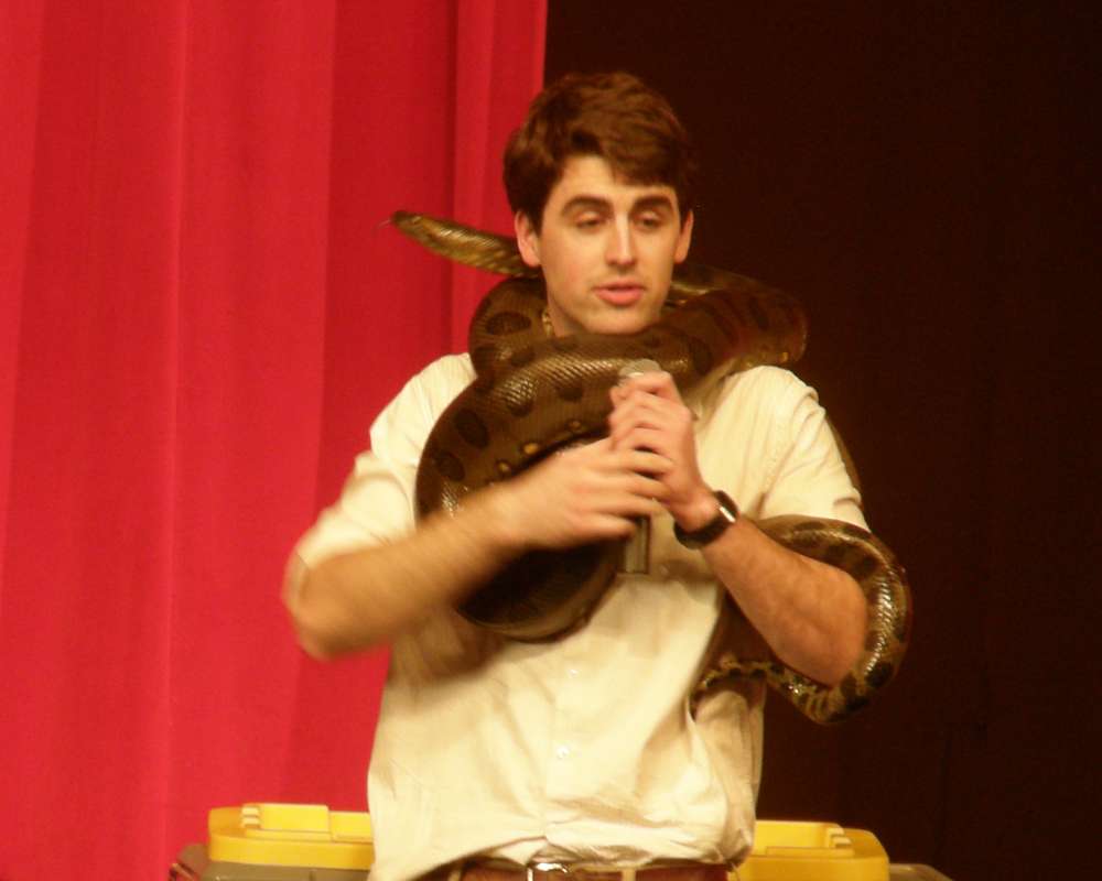 Man with Snake<br>(Location of Picture: Reptile Show, Wa., USA, 2012)